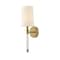 Z-Lite Mila 1 Light Wall Sconce, Rubbed Brass & Beige 808-1S-RB - alternate 4